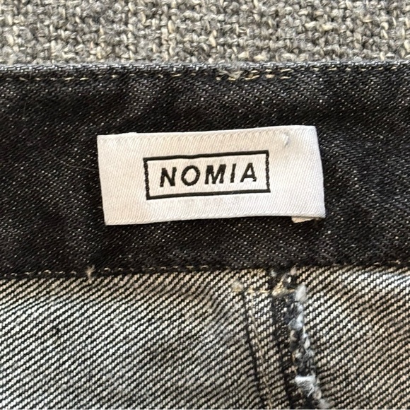 NOMIA NYC Designer Sz 6 Slit Front Maxi Jean Skirt In Black Stonewash NWOT - Picture 7 of 15